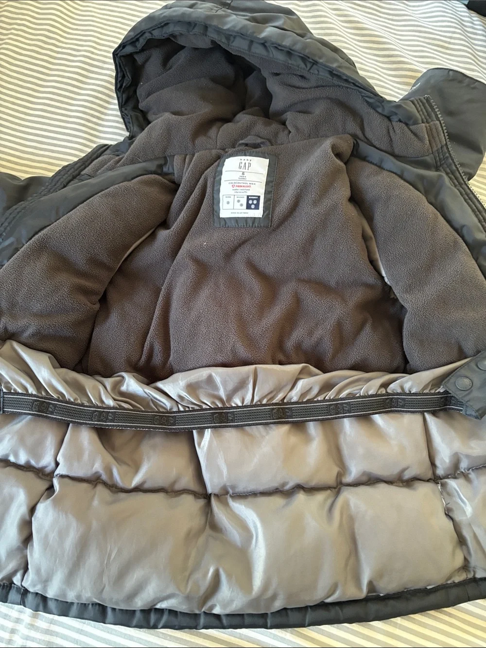 GAP Black Hooded Puffer Coat for Kids